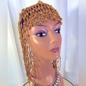 Cleopatra Deluxe Golden Dangle Headpiece